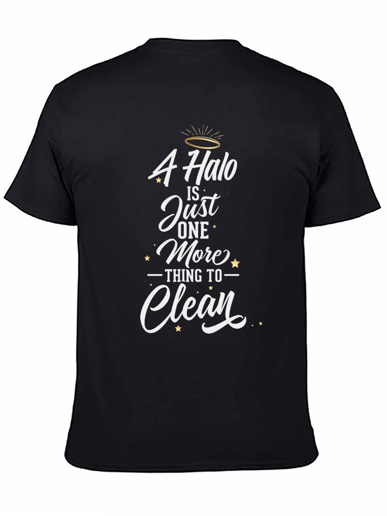 Halo Cleaning Funny T-Shirt - Black