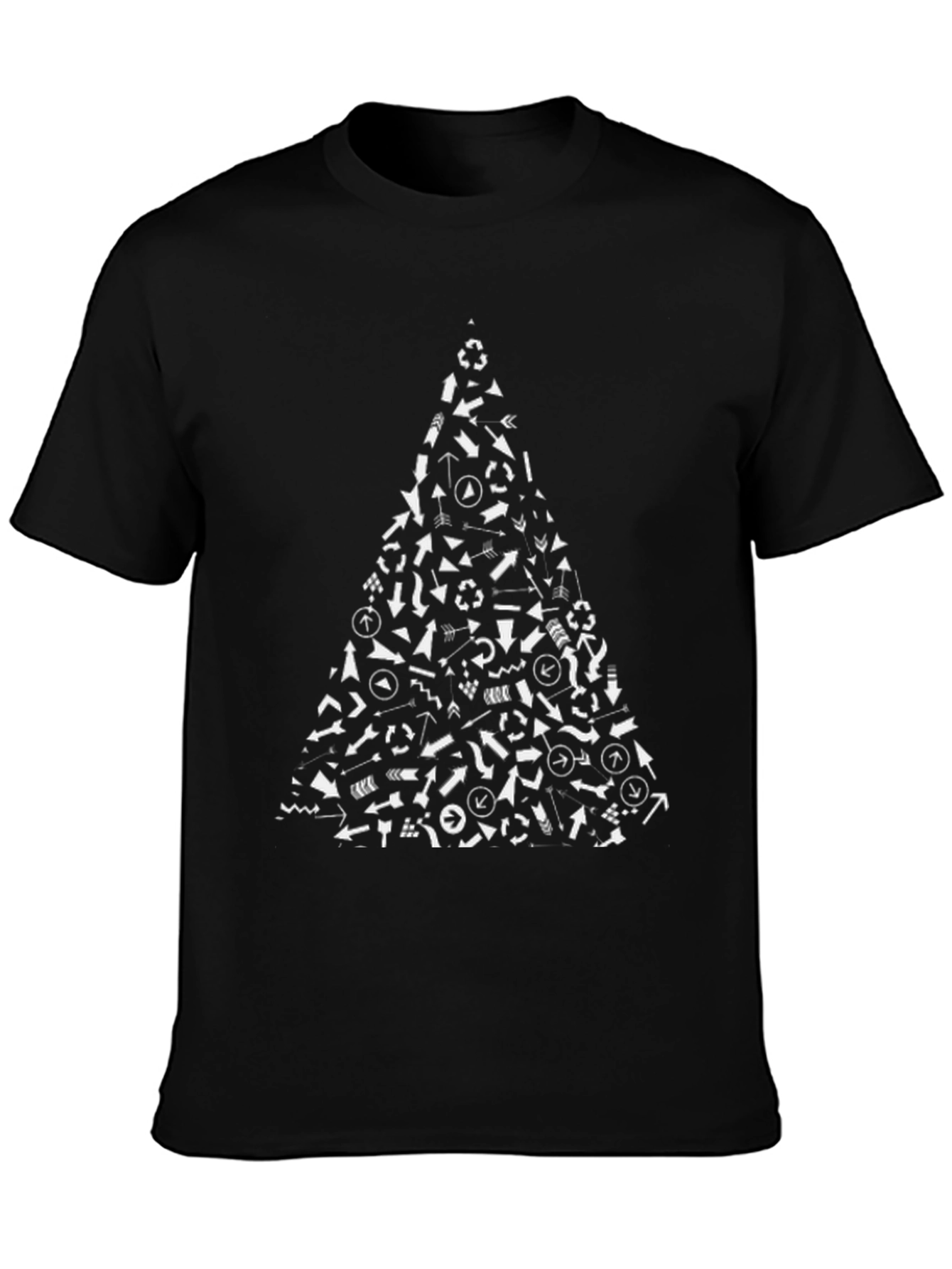 Arrow Christmas Tree Black T-Shirt