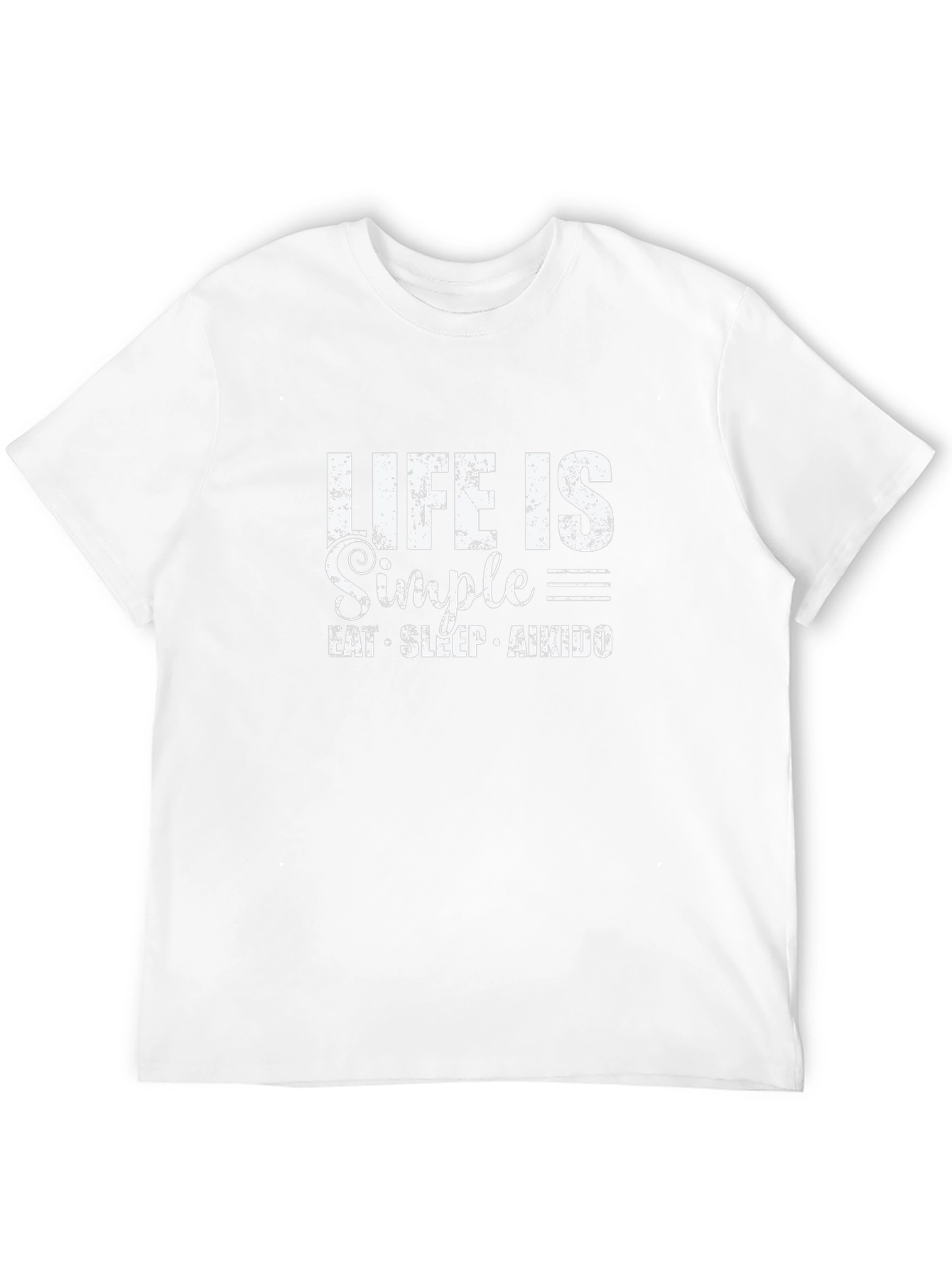 Life Is Simple Eat Sleep Aikido Black T-Shirt