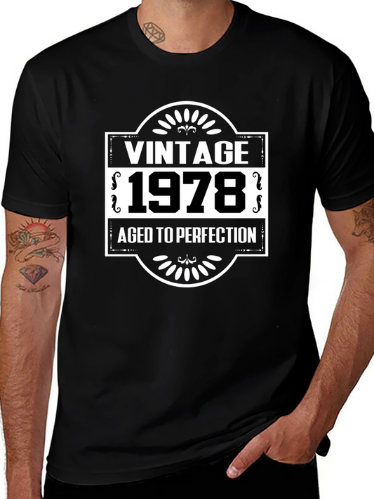 Vintage 1978 Aged To Perfection Black T-Shirt