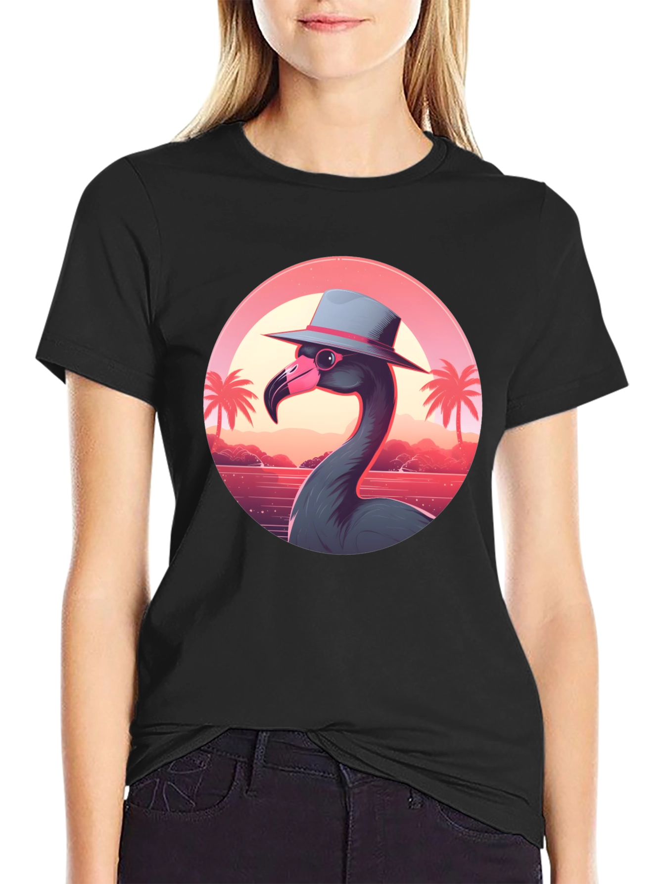 Tropical Flamingo T-Shirt - Island Vibes