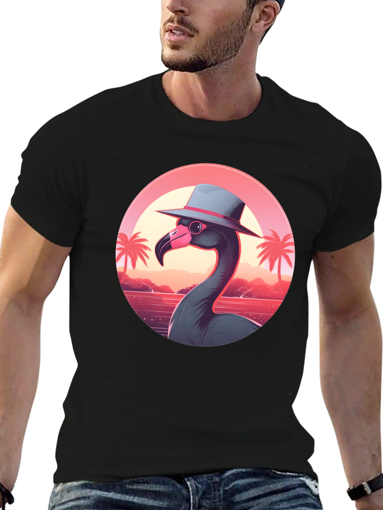 Tropical Flamingo T-Shirt - Island Vibes