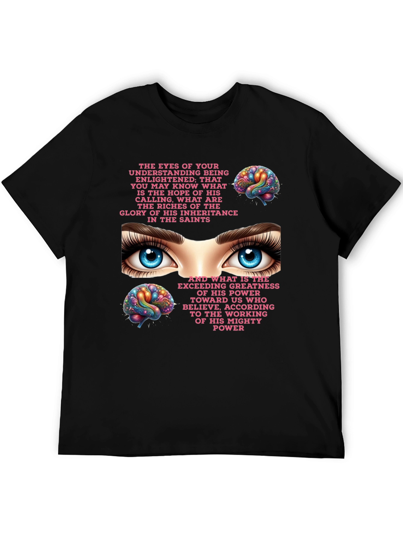 Enlightened Eyes Graphic Tee - Unisex Black T-Shirt