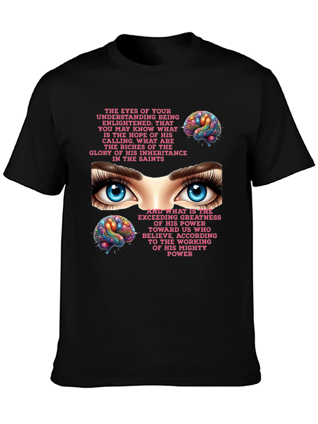 Enlightened Eyes Graphic Tee - Unisex Black T-Shirt