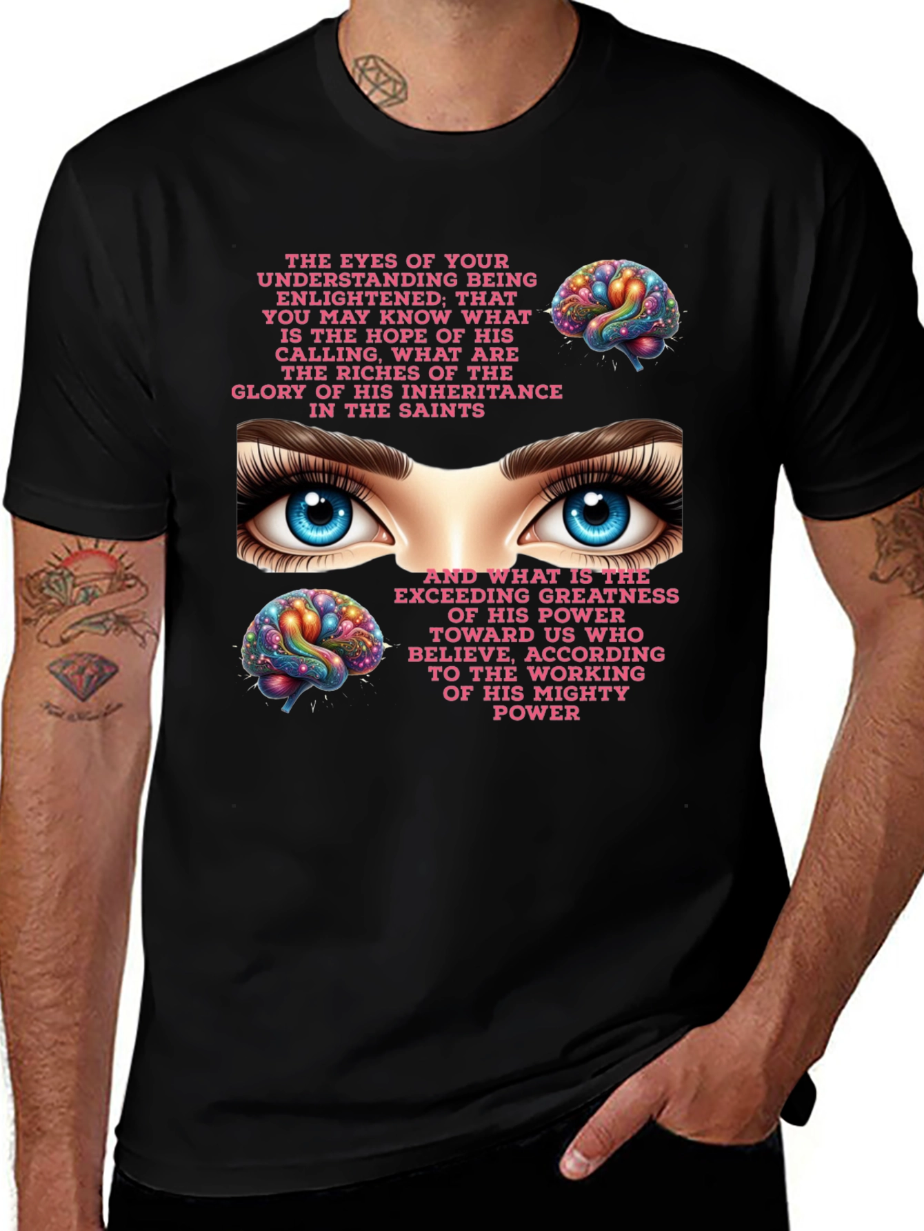 Enlightened Eyes Graphic Tee - Unisex Black T-Shirt