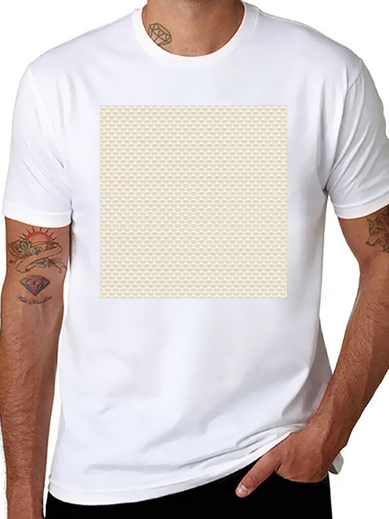 Stylish Patterned Mens Tee
