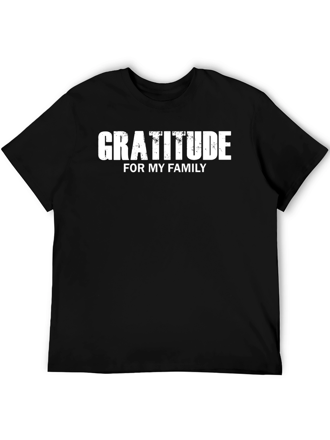 Gratitude for My Family Black T-Shirt