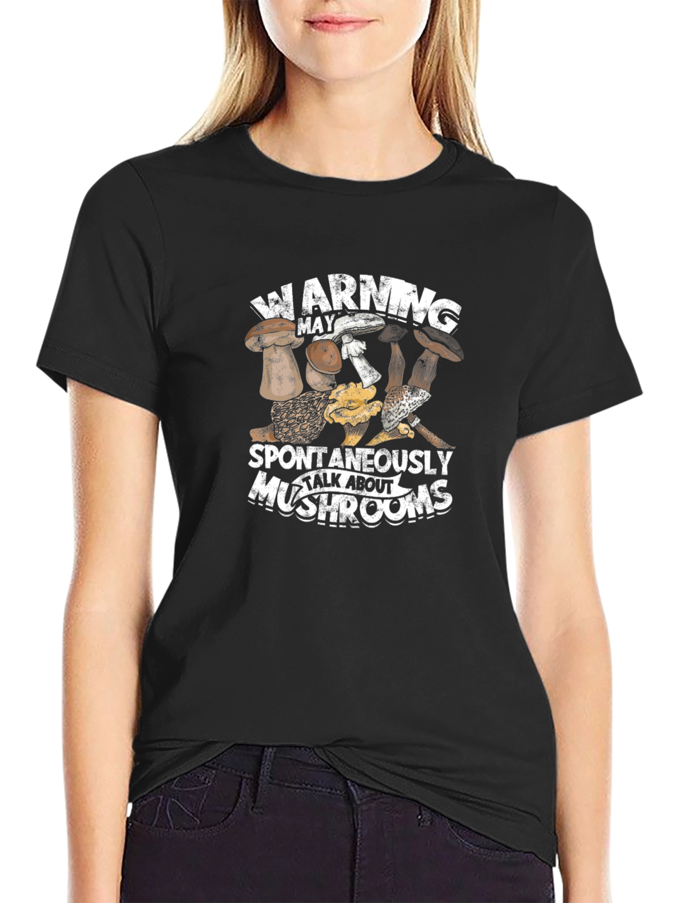 Warning May Spontaneously Talk About Mushrooms T-Shirt