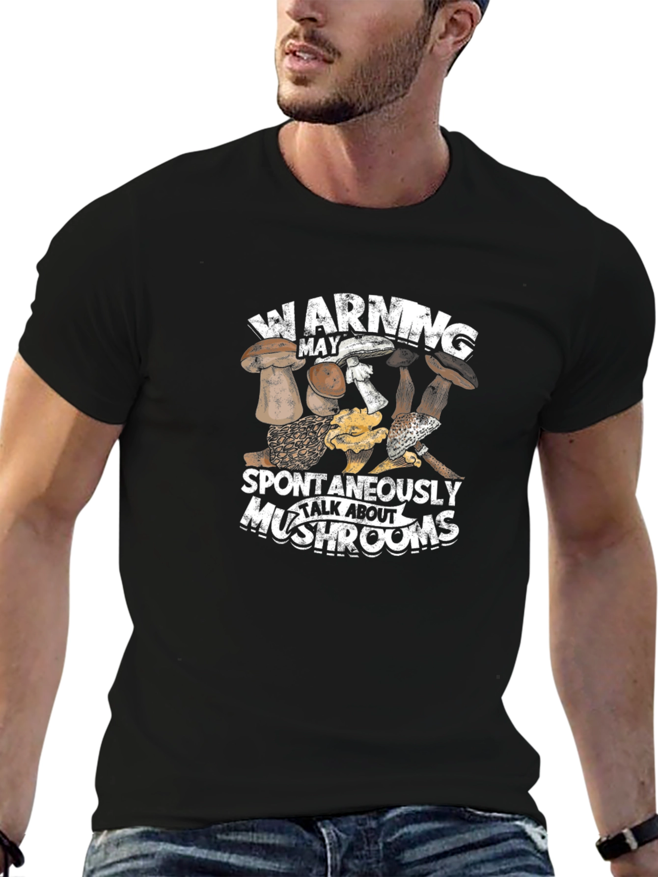 Warning May Spontaneously Talk About Mushrooms T-Shirt