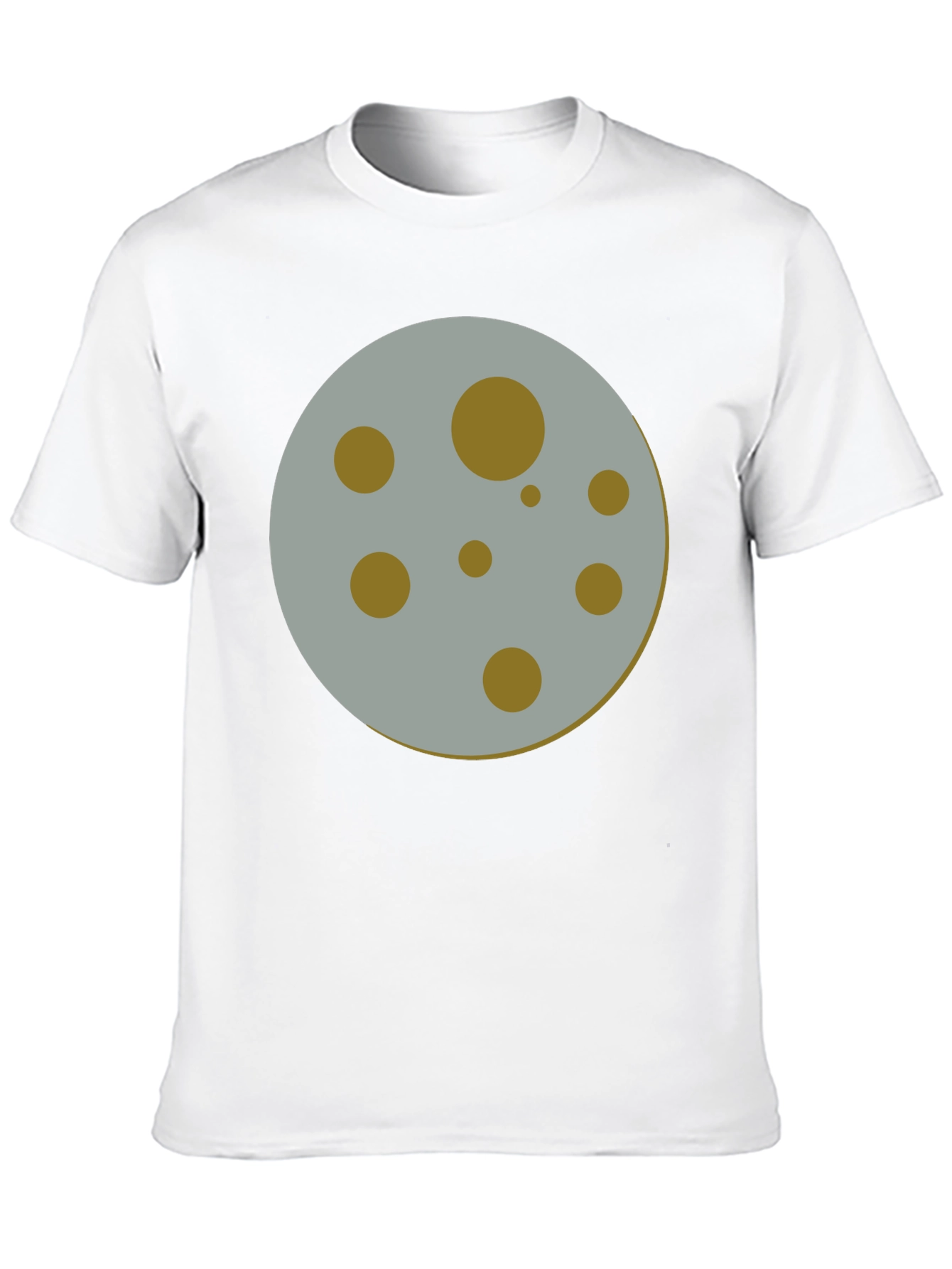 Moon Graphic Tee - Black Crew Neck T-Shirt