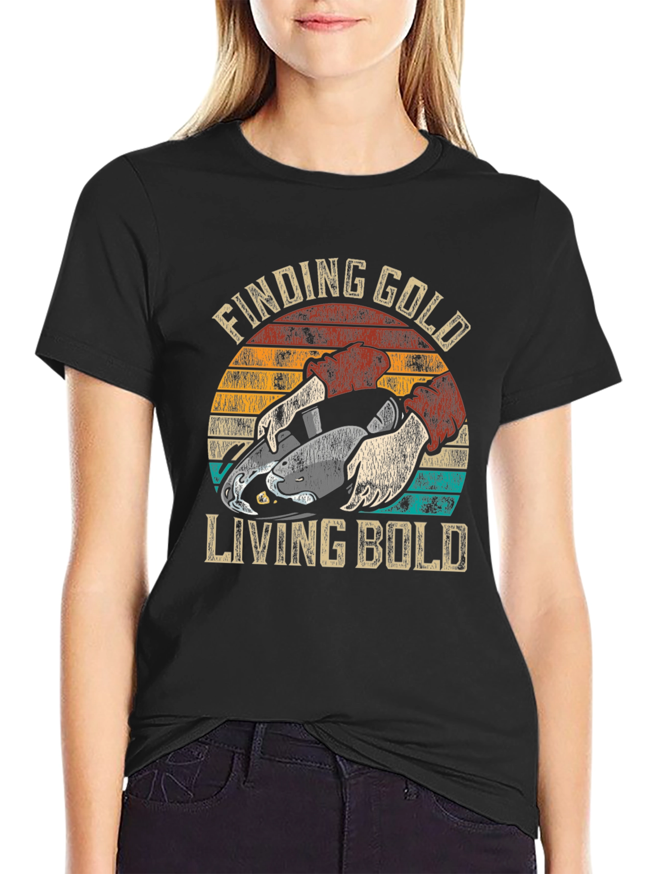 Finding Gold Living Bold Graphic T-Shirt