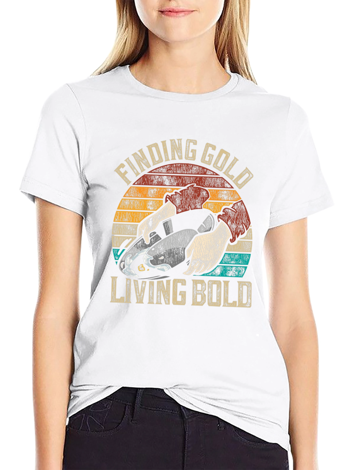 Finding Gold Living Bold Graphic T-Shirt