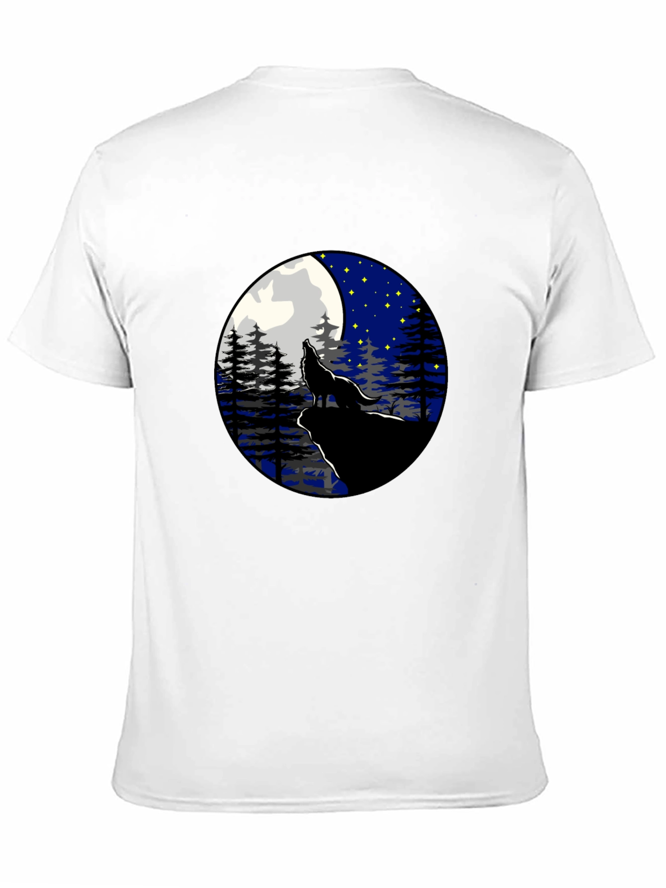 Wolf Howling at Moon Graphic Tee