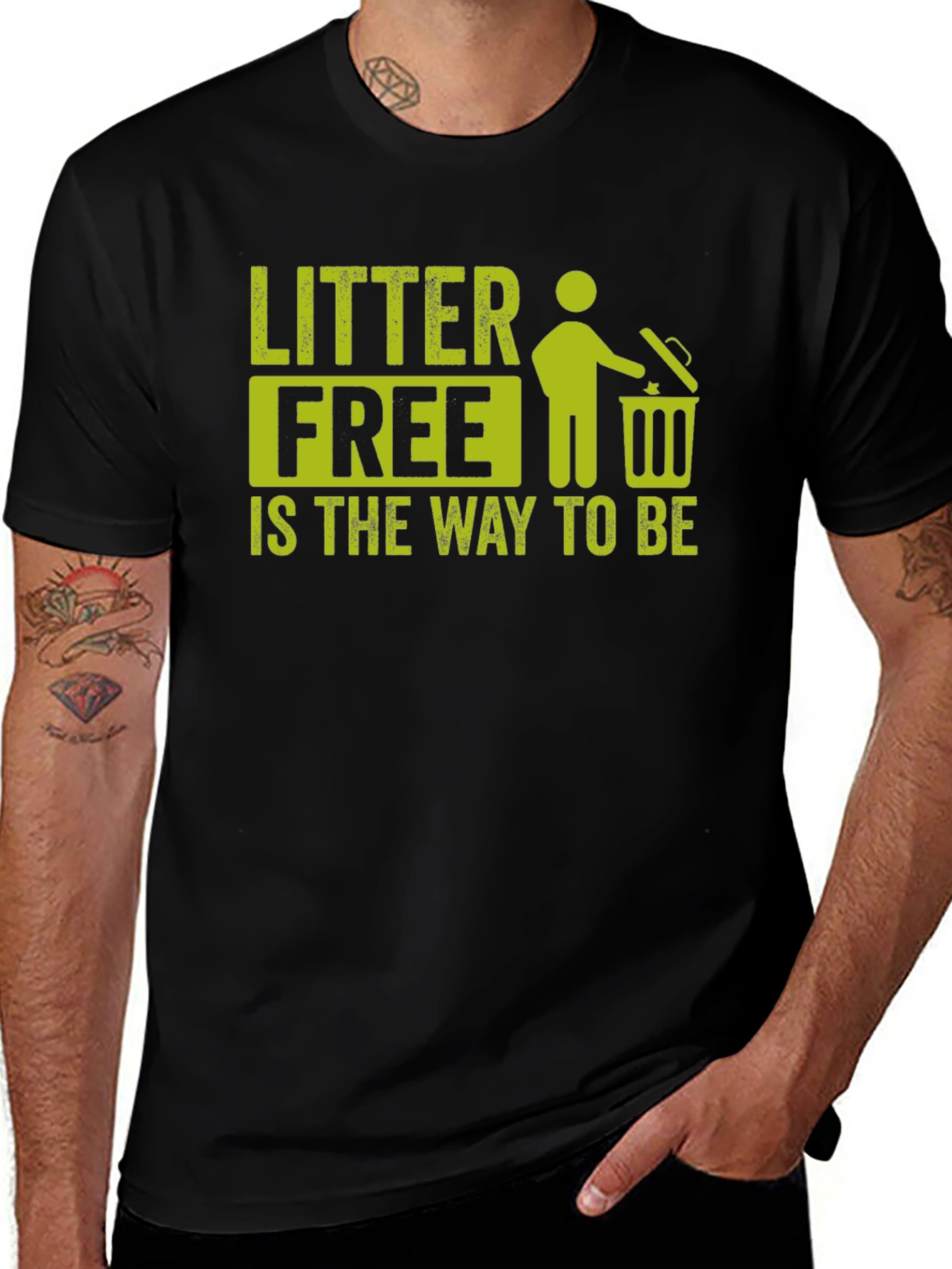 Litter Free T-Shirt Eco-Friendly Design