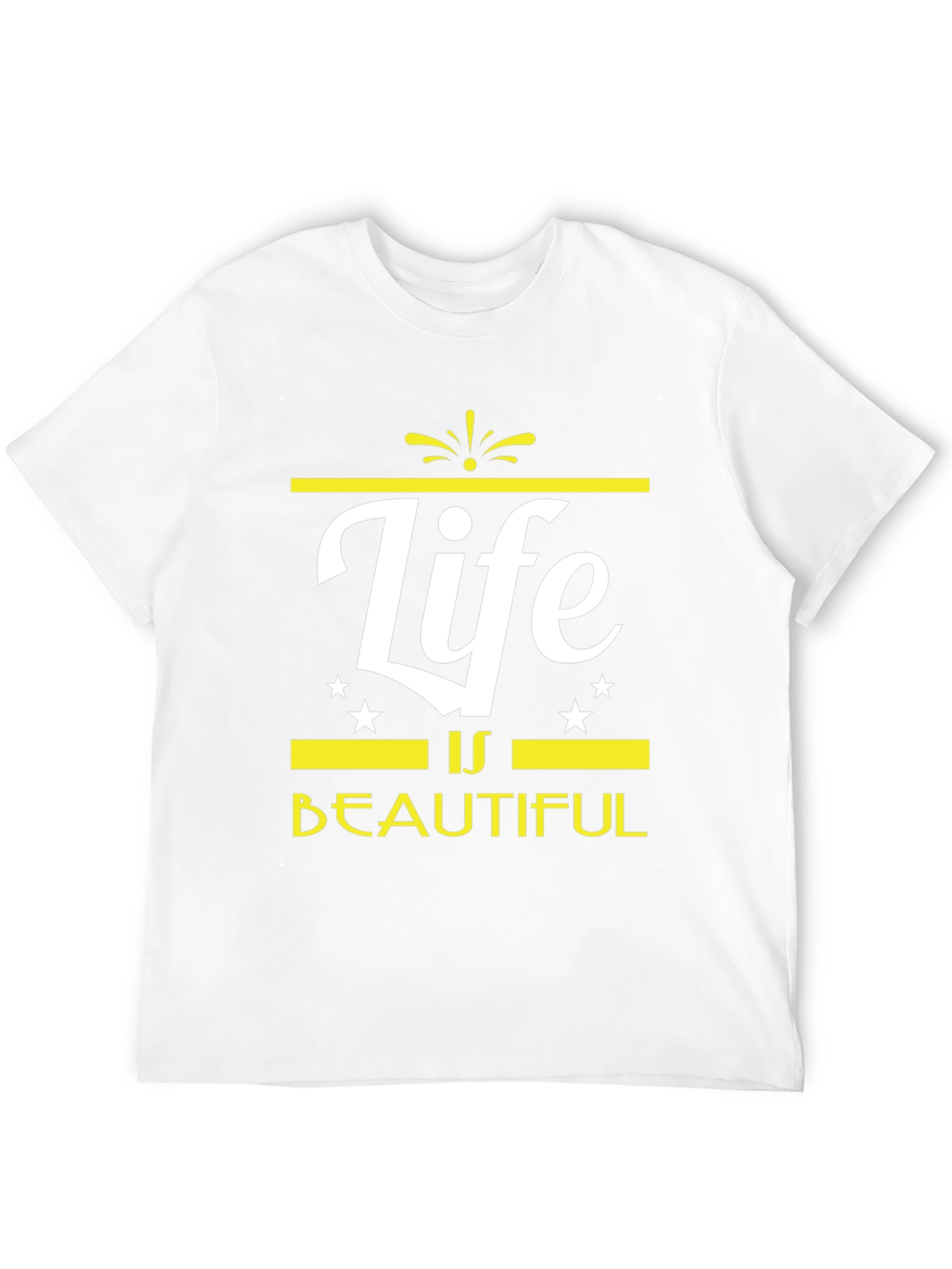 Life is Beautiful Graphic Tee - Trendy Black T-Shirt