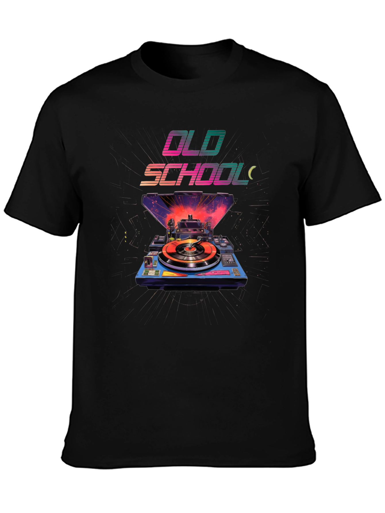 Retro Old School Turntable Graphic Tee