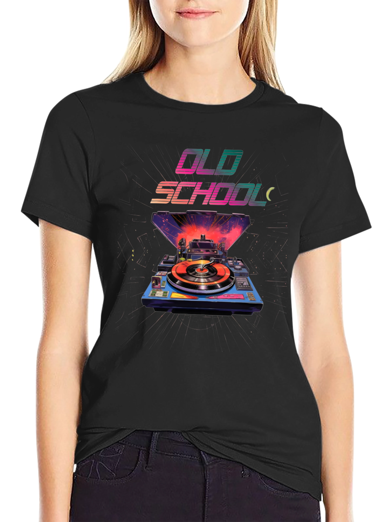 Retro Old School Turntable Graphic Tee
