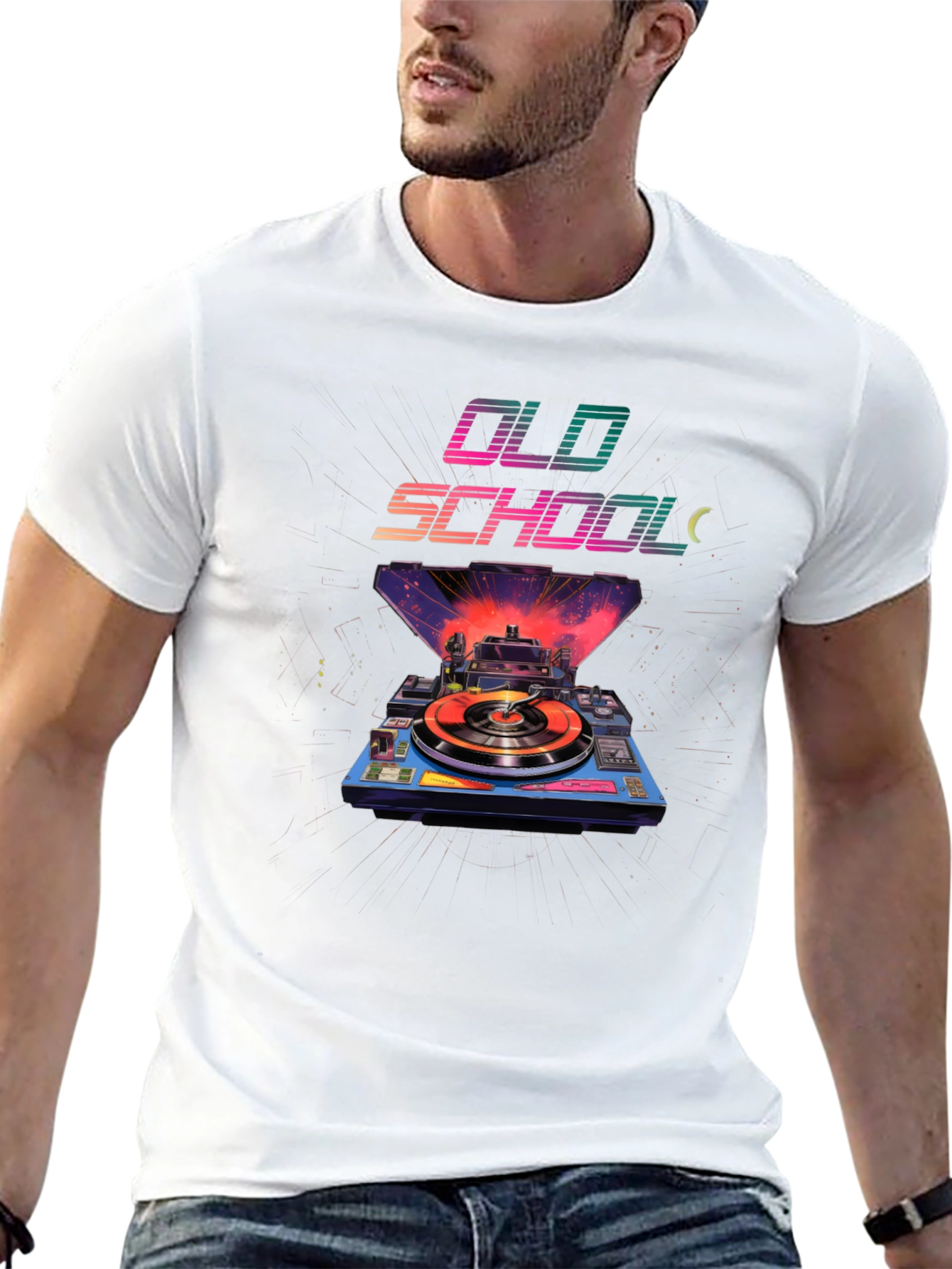 Retro Old School Turntable Graphic Tee