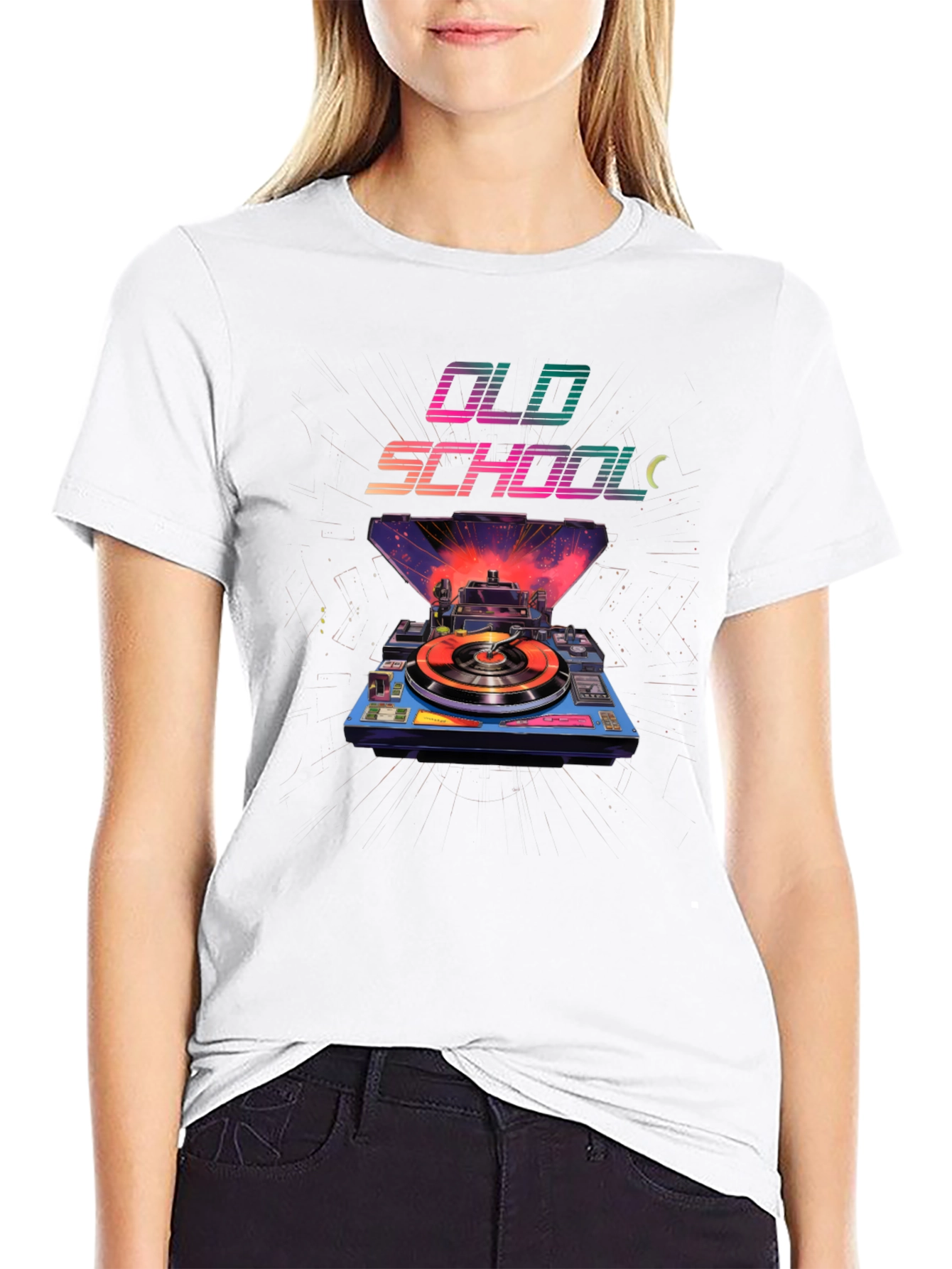 Retro Old School Turntable Graphic Tee