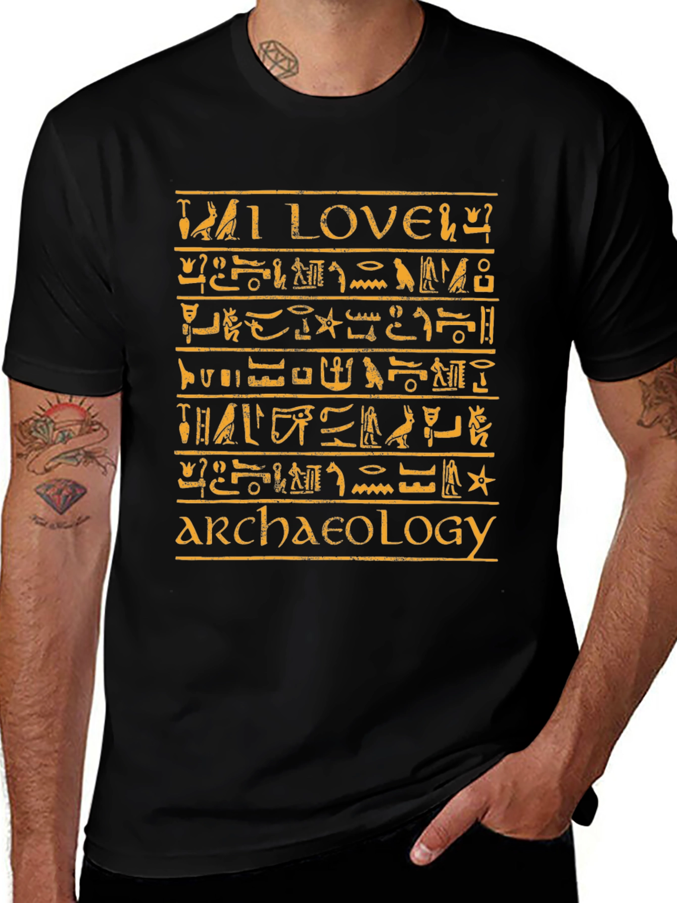 I LOVE Archaeology Hieroglyphic T-Shirt