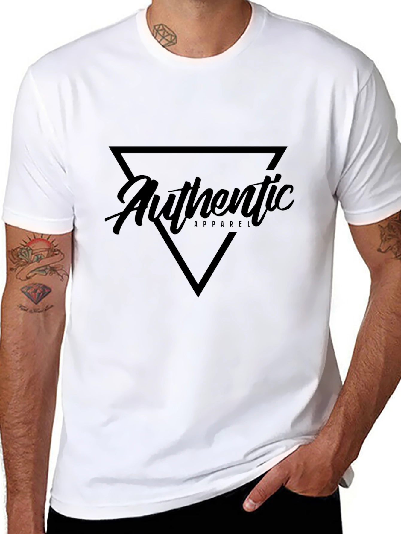 Black Authentic Apparel Graphic T-Shirt