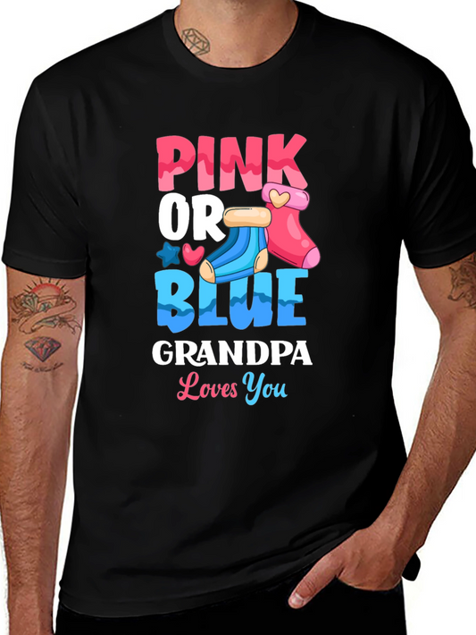 Pink or Blue Grandpa T-Shirt - Gender Reveal Party