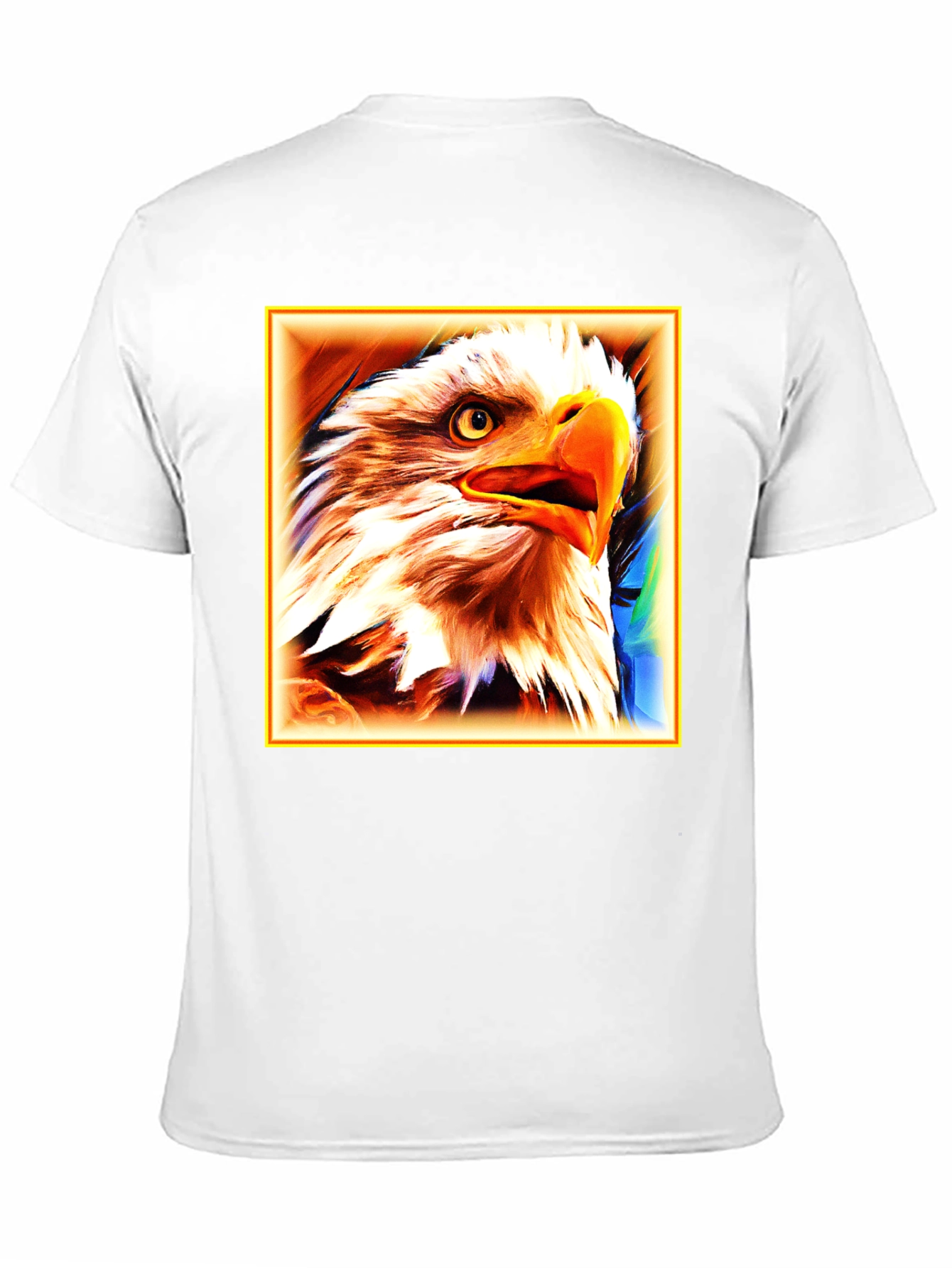Bald Eagle Graphic Print Black T-Shirt