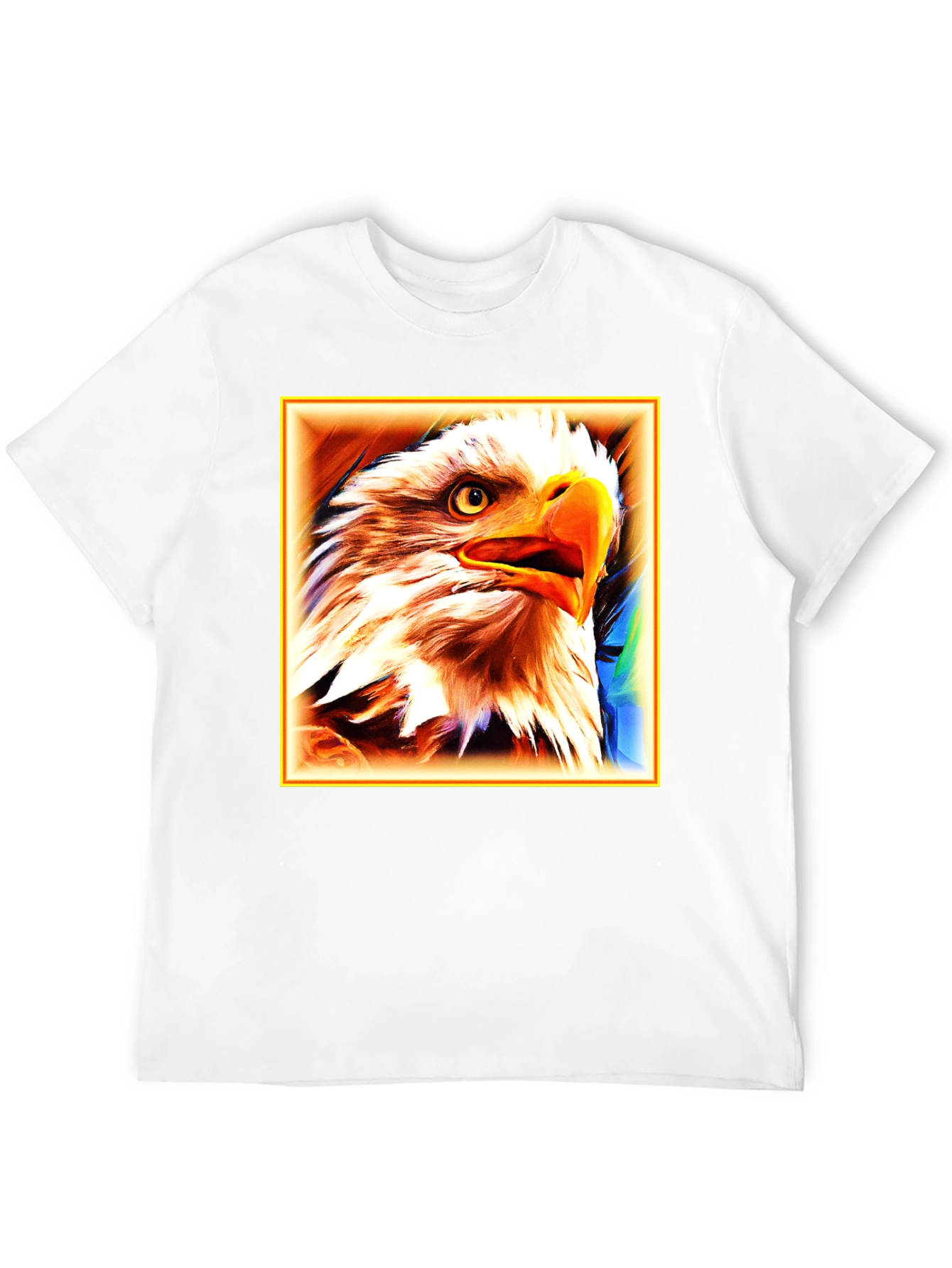Bald Eagle Graphic Print Black T-Shirt