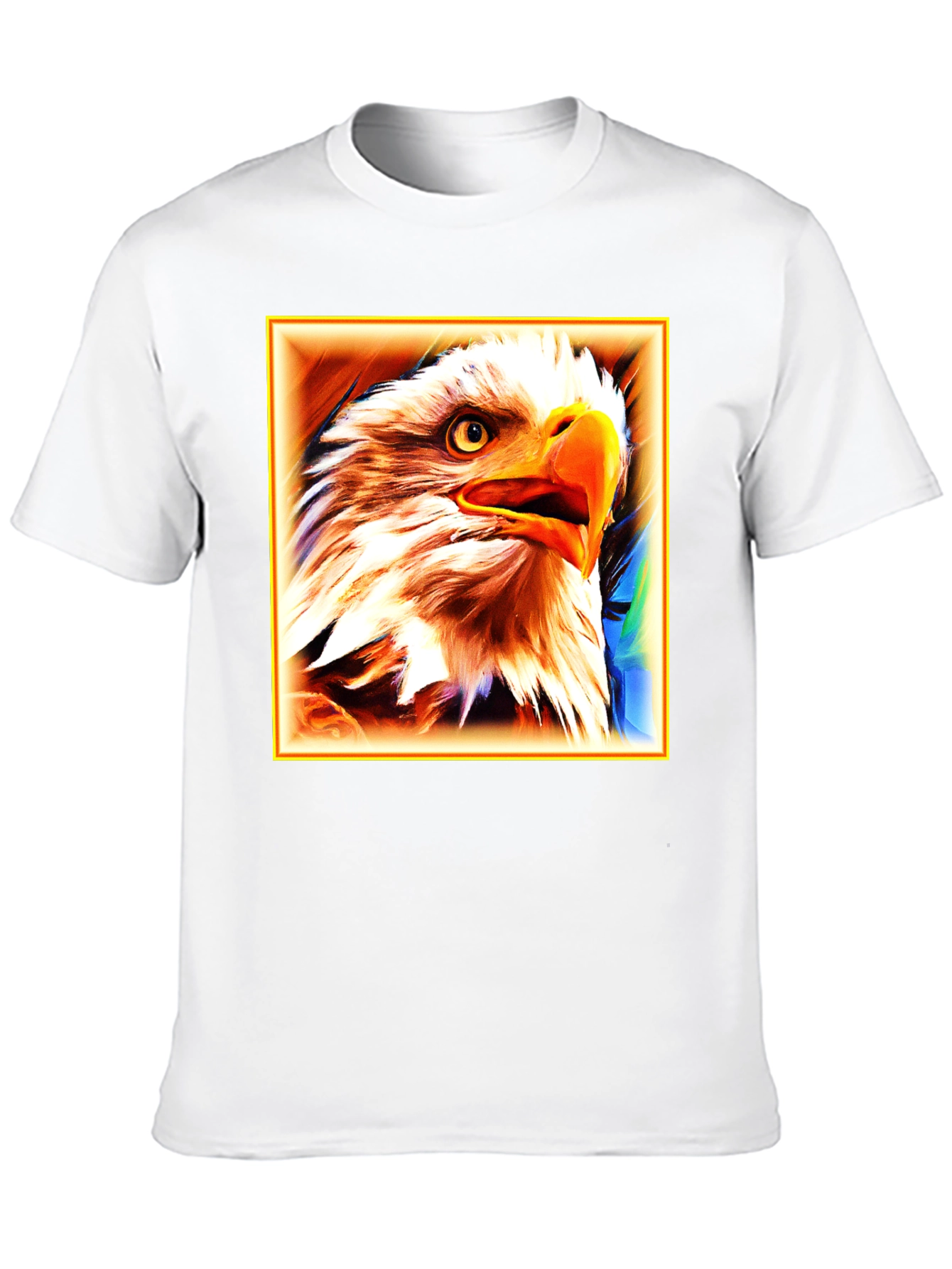 Bald Eagle Graphic Print Black T-Shirt