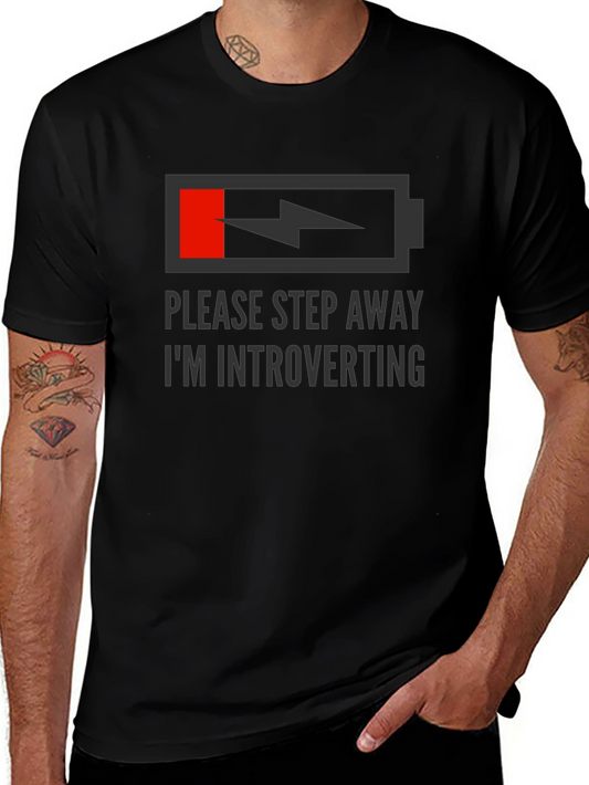 Introvert Mode T-Shirt - Funny Low Battery Design