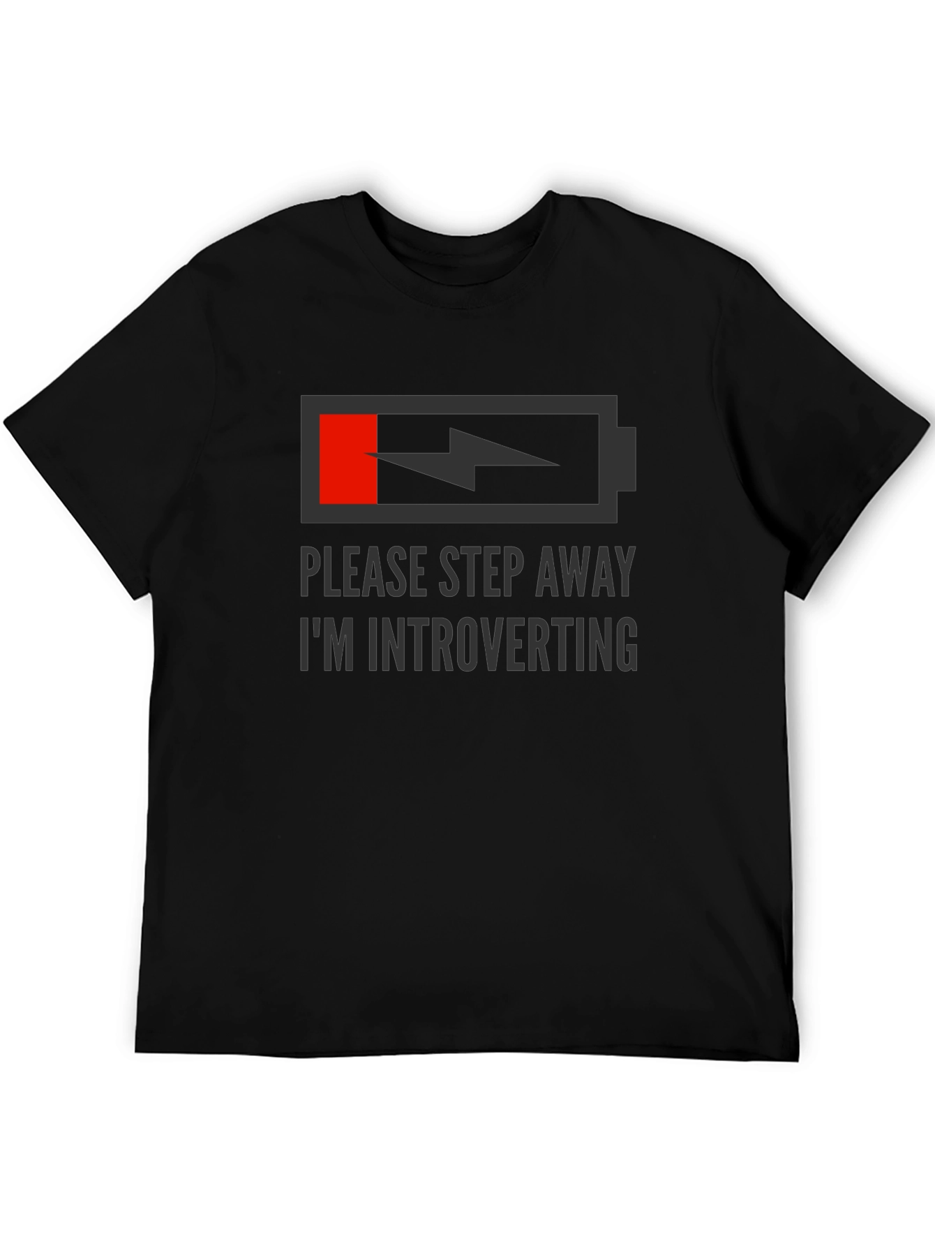 Introvert Mode T-Shirt - Funny Low Battery Design