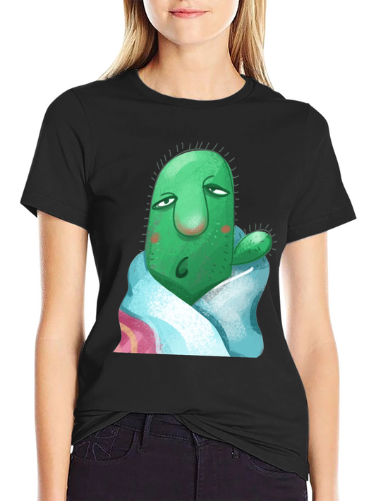 Cactus in Blanket Graphic T-Shirt - Unique Design