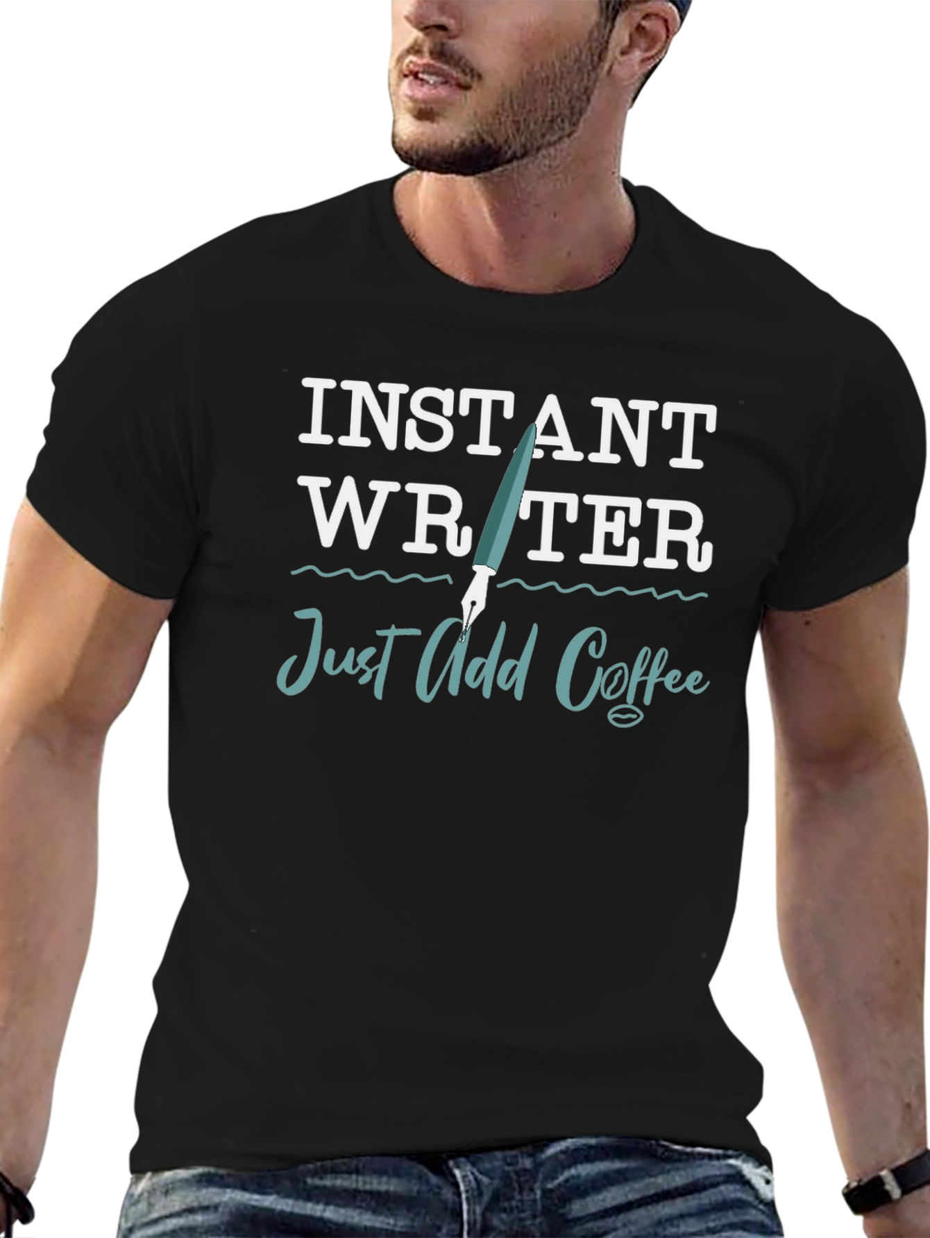Instant Writer Just Add Coffee Graphic Tee