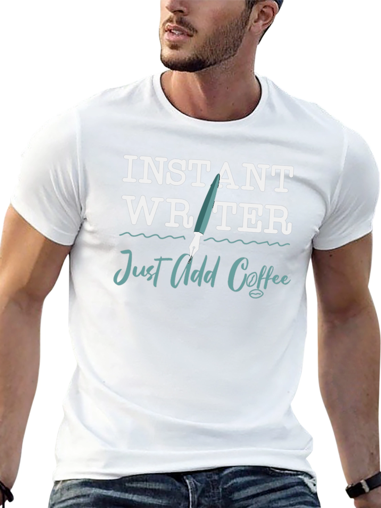 Instant Writer Just Add Coffee Graphic Tee
