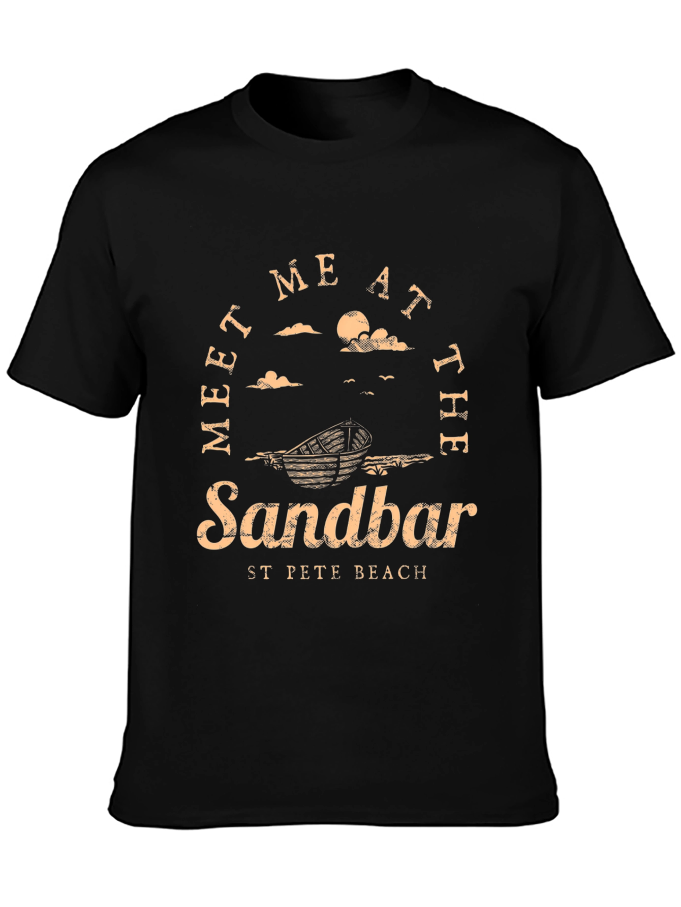 Sandbar St. Pete Beach Black T-Shirt