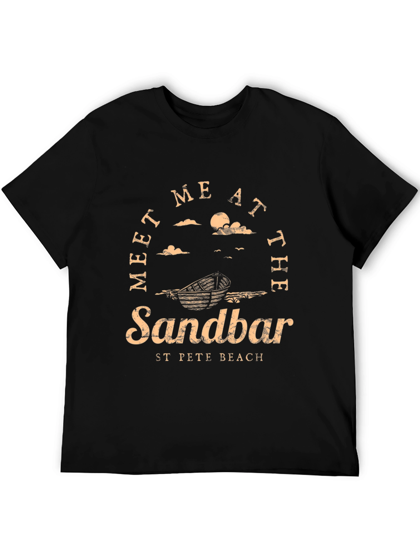 Sandbar St. Pete Beach Black T-Shirt
