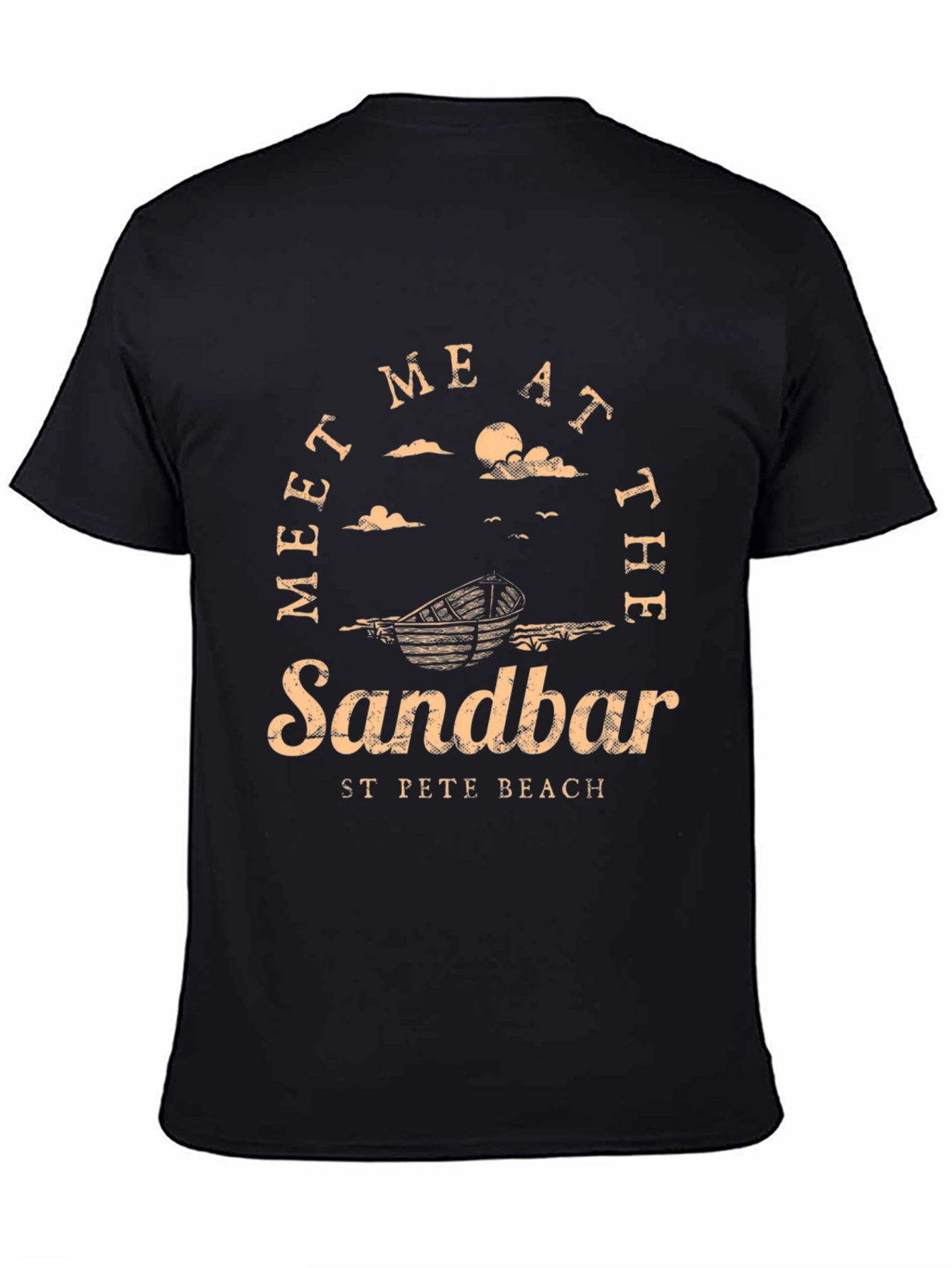 Sandbar St. Pete Beach Black T-Shirt