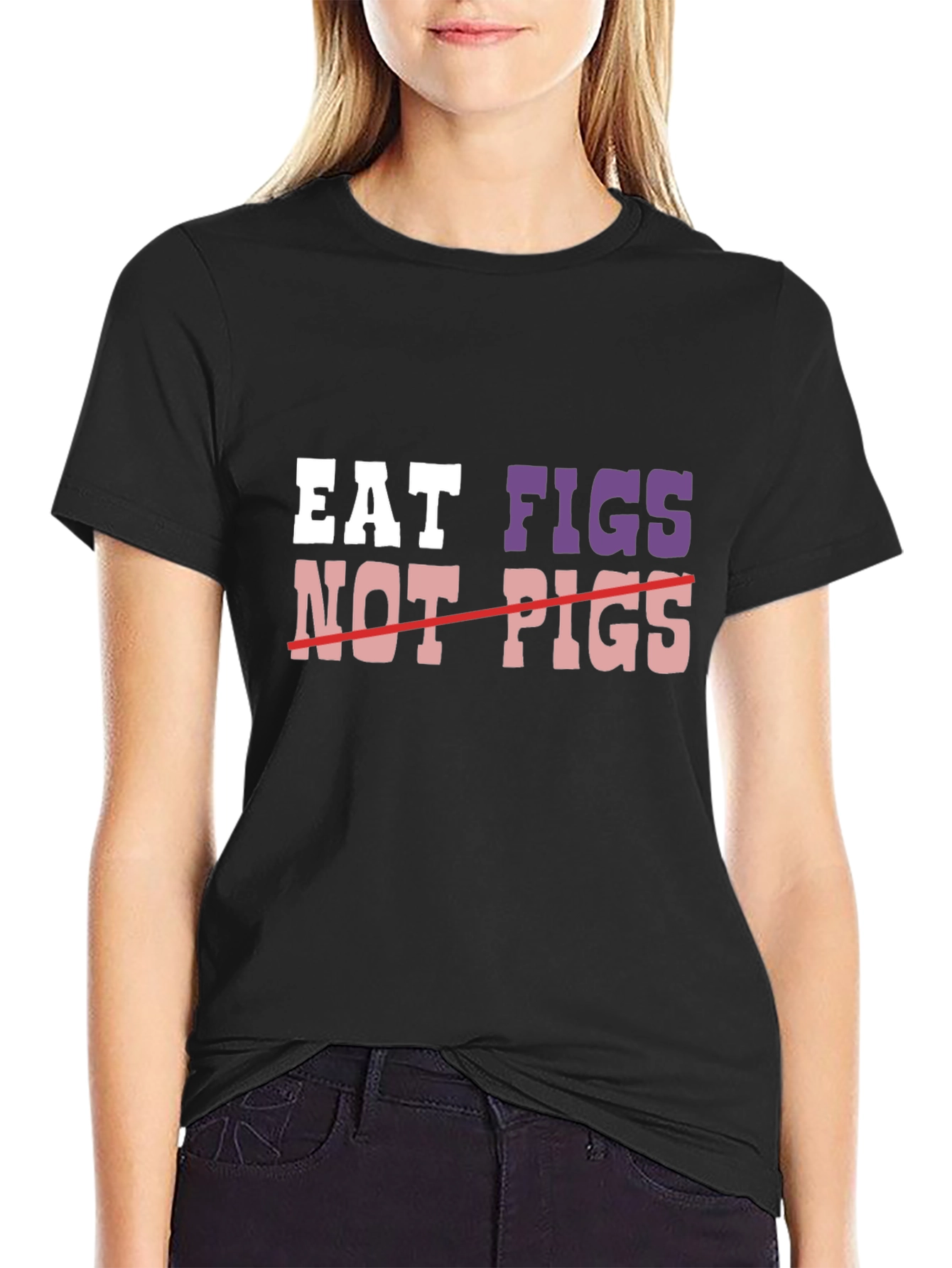 Eat Figs Not Pigs Graphic Tee - Vegan T-Shirt