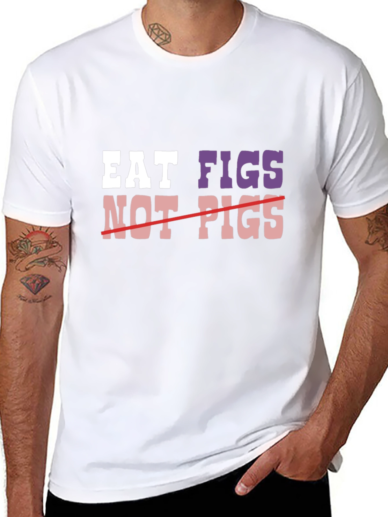 Eat Figs Not Pigs Graphic Tee - Vegan T-Shirt