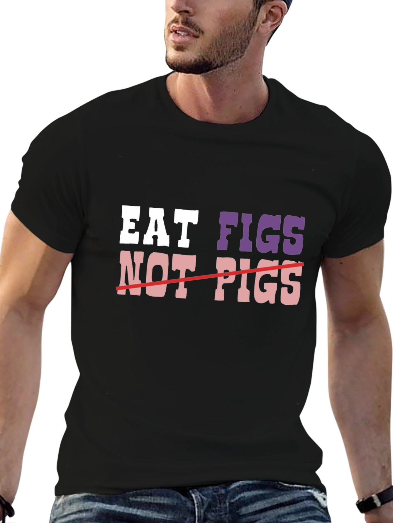 Eat Figs Not Pigs Graphic Tee - Vegan T-Shirt