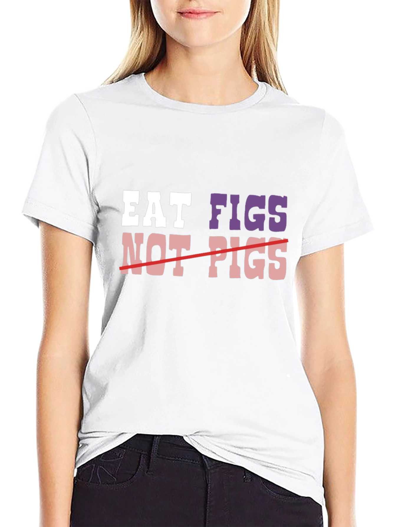 Eat Figs Not Pigs Graphic Tee - Vegan T-Shirt