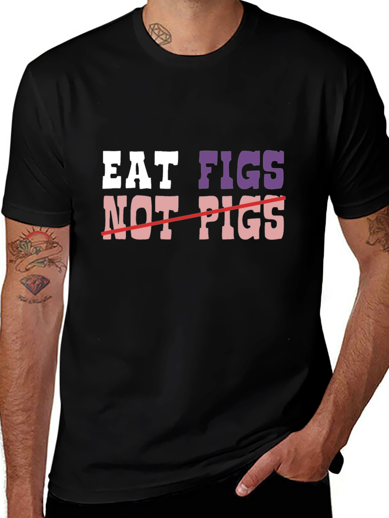 Eat Figs Not Pigs Graphic Tee - Vegan T-Shirt