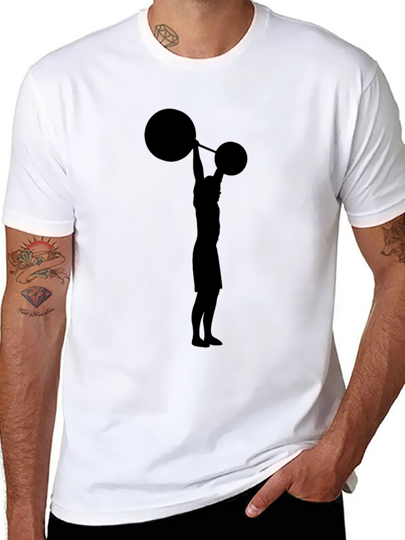 Weightlifter Silhouette Graphic Tee