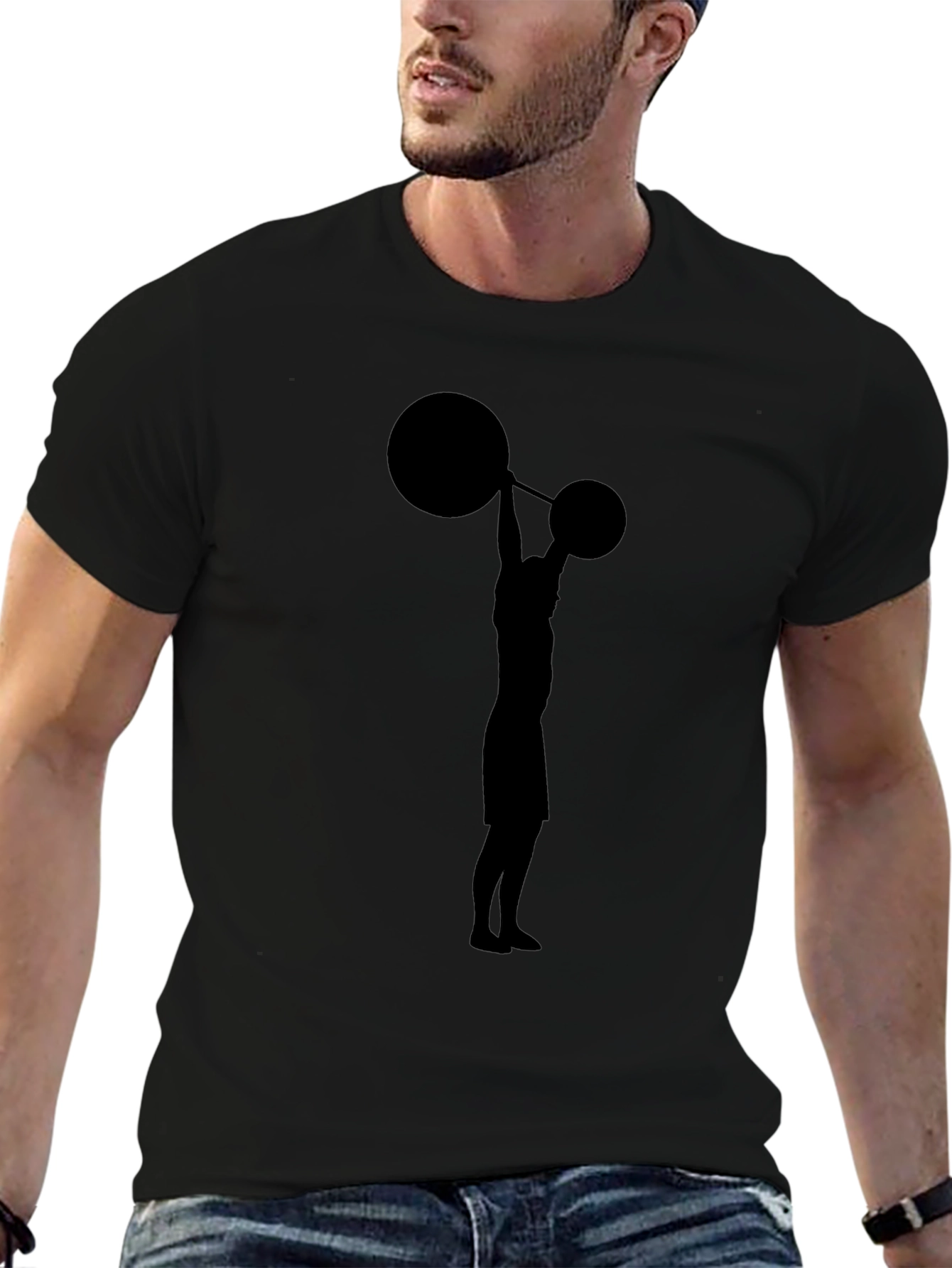 Weightlifter Silhouette Graphic Tee
