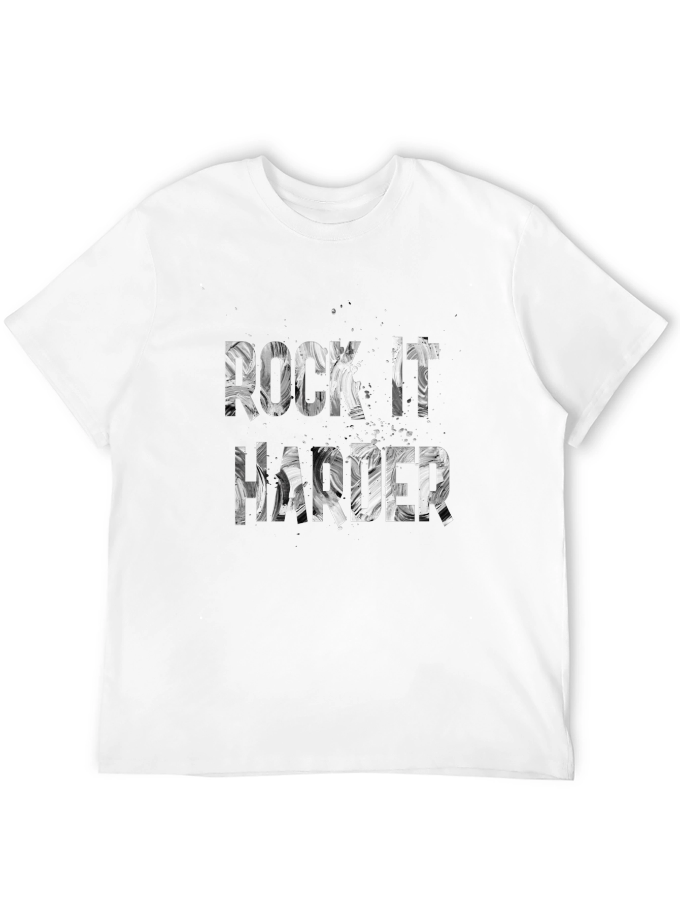 Rock It Harder Graphic Print Black T-Shirt