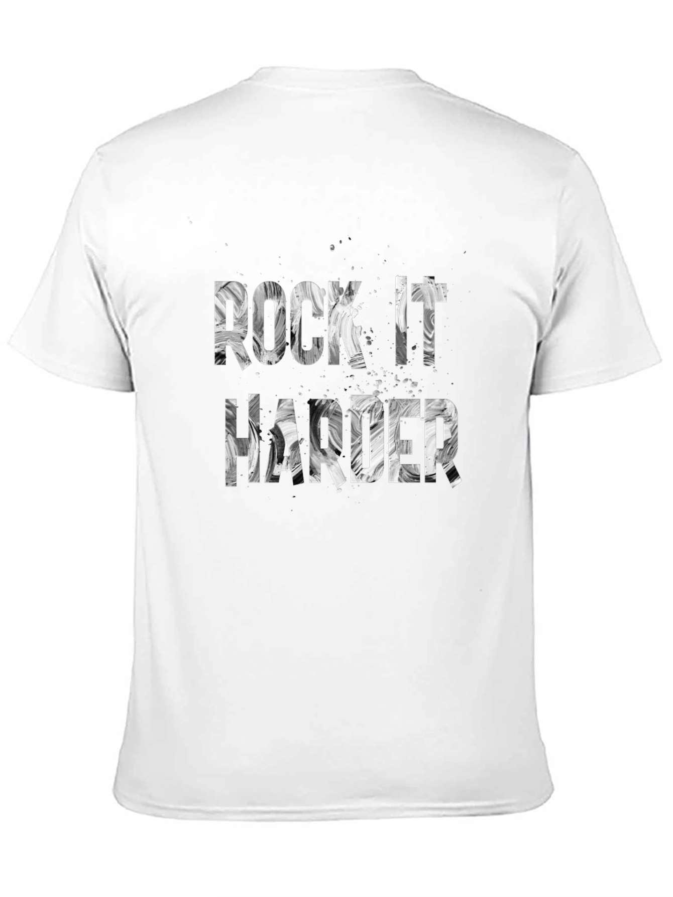 Rock It Harder Graphic Print Black T-Shirt
