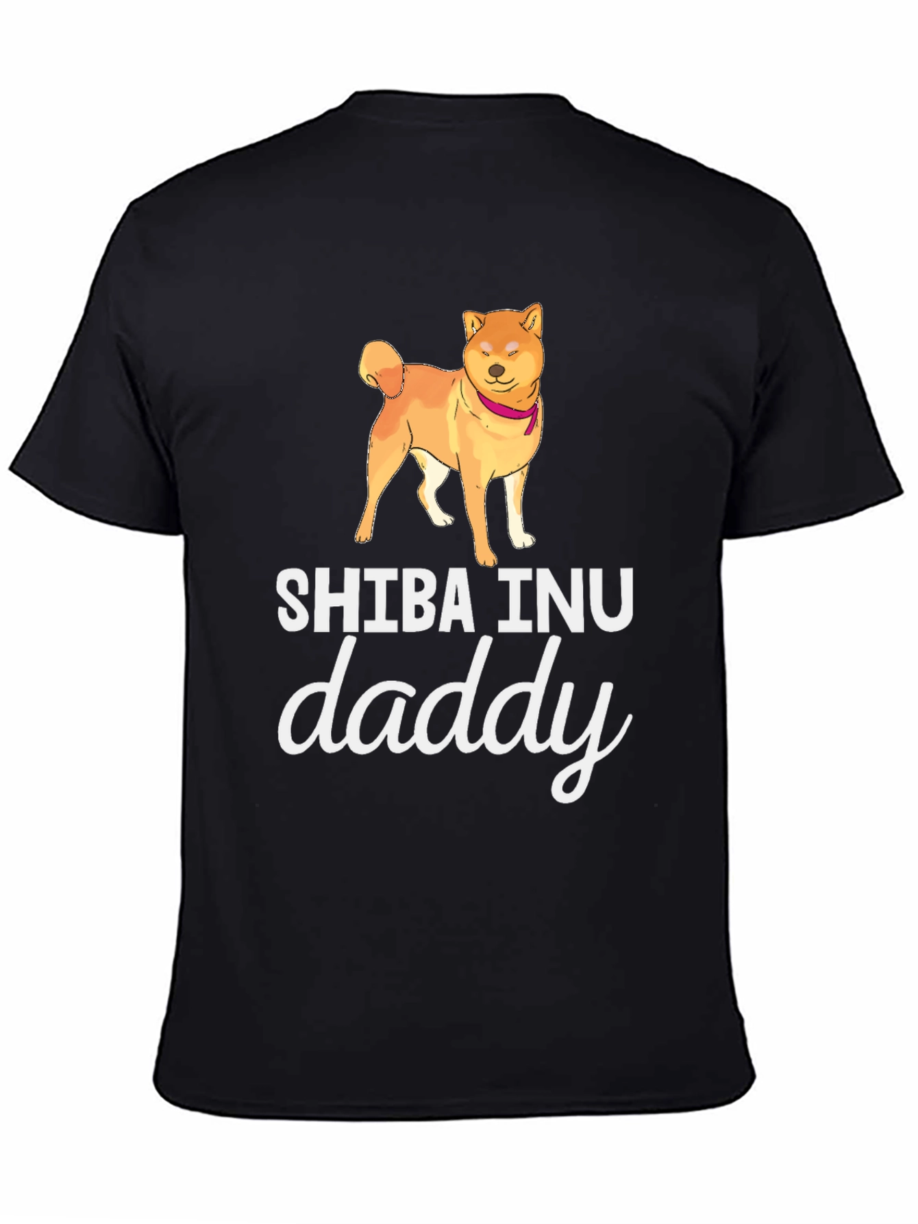 Shiba Inu Daddy Black Graphic Tee