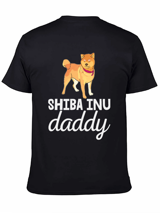 Shiba Inu Daddy Black Graphic Tee