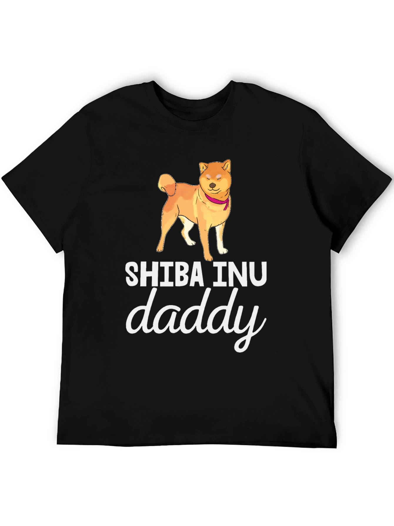 Shiba Inu Daddy Black Graphic Tee