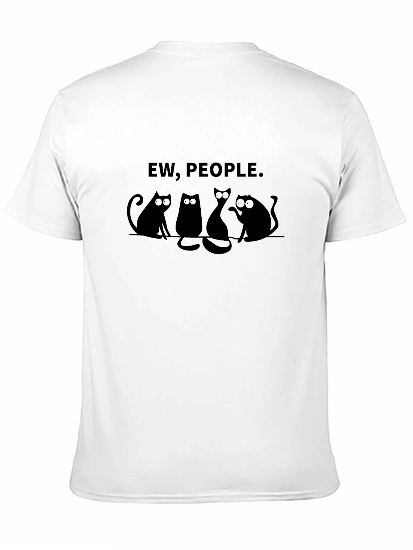 Ew People Black Cat T-Shirt